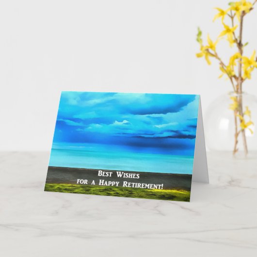 Gelukkige Pensionering over OceaanKaart Kaart (Gele Bloem)