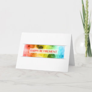 gelukkige pensionering (regenboog bokeh) kaart