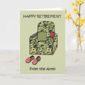Gelukkige pensionering van het leger kaart (Gele Bloem)