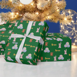 Gelukkige Peuter Verjaardag bosgroen Cadeaupapier
