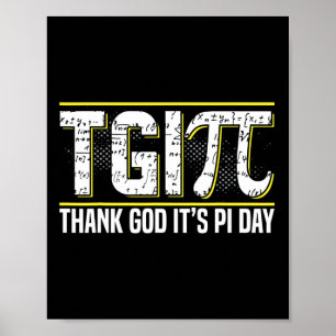 Gelukkige pi dag 3.14 pi dag viering godzijdank poster