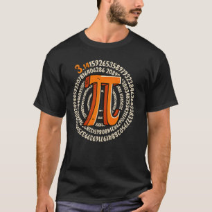 Gelukkige Pi-dag 3.14 Pi-symbool Spiraal Pi-dag Le T-shirt
