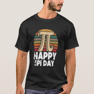 Gelukkige Pi-dag 3.14 Pi-symbool Vintage Pi-dag Le T-shirt