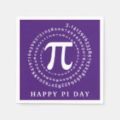 Gelukkige Pi-Dag 3.14 Spiraalnummer Paarse Servet (Voorkant)
