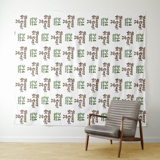 Gelukkige Pi-dag 3.14 | Step and Repeat-achtergron Wandkleed (In Situ (horizontaal))