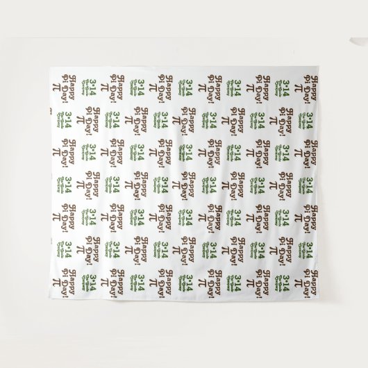 Gelukkige Pi-dag 3.14 | Step and Repeat-achtergron Wandkleed (Voorkant (horizontaal))