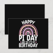 Gelukkige Pi-dag En Ja Het Is Mijn Verjaardag Wisk Briefkaart (Voorkant / Achterkant)