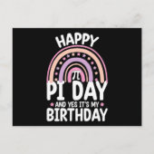 Gelukkige Pi-dag En Ja Het Is Mijn Verjaardag Wisk Briefkaart (Voorkant)