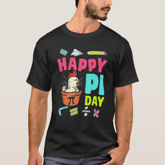 Gelukkige Pi-dag Kip Pot Pi Wiskundeleraar Kind Jo T-shirt (Voorkant)