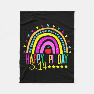 Gelukkige Pi-dag Regenboog 3,14 Pi-nummer Wiskunde Fleece Deken