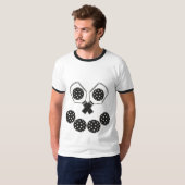 Gelukkige Pickleball Jackolantern T-shirt (Voorkant volledig)