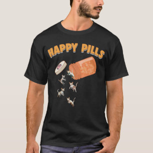 Gelukkige Pillen Devon Rex Kat  Kittens Felien Hum T-shirt