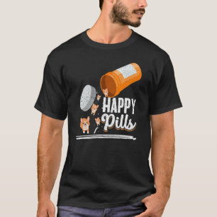 Gelukkige Pillen Hond Liefhebber Corgi Hond Eigena T-shirt