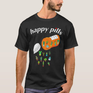 Gelukkige Pillen Vetplant Cactus Planten Tuinieren T-shirt
