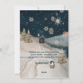 Gelukkige Pinguïn Familie Feestdagenkaart (Achterkant)