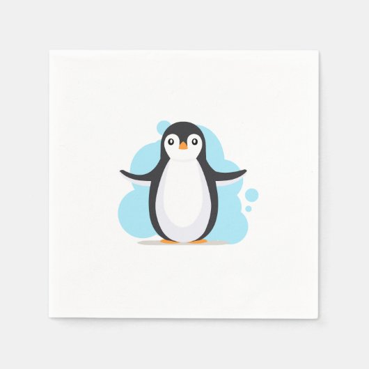 Gelukkige pinguïn servet (Voorkant)