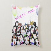 Gelukkige Pinguïns Kussen - Aangepaste Tekst (Voorkant(Verticaal))