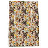 Gelukkige Pitbull honden, pitbulls Medium Cadeauzakje (Voorkant)