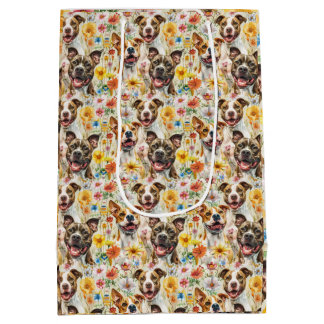 Gelukkige Pitbull honden, pitbulls Medium Cadeauzakje