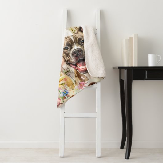 Gelukkige Pitbull honden, pitbulls Sherpa Deken (In situ)