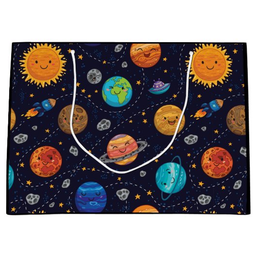 Gelukkige Planeten Gift Bag Groot Cadeauzakje (Voorkant)