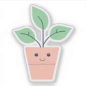 Gelukkige Plant Sticker (Voorkant)