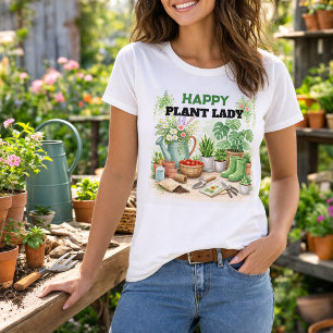 Gelukkige Planten Dame tuinieren  T-shirt