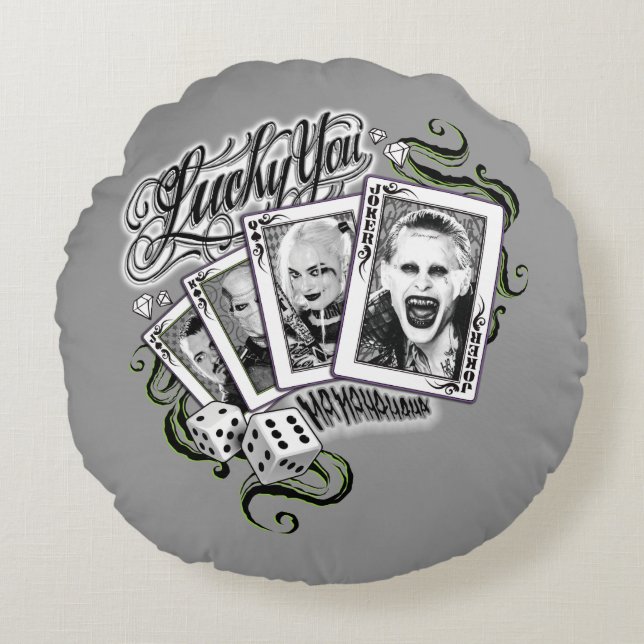 Gelukkige Ploeg | van de zelfmoord "u" Rond Kussen (Voorkant)