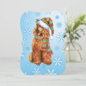 Gelukkige Poedel Howlidays Feestdagenkaart (Staand voorkant)