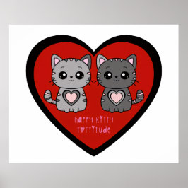 GELUKKIGE POES 1 POSTER
