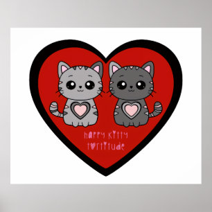 GELUKKIGE POES 1 POSTER