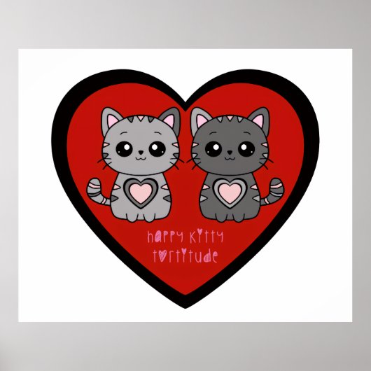GELUKKIGE POES 1 POSTER (Voorkant)