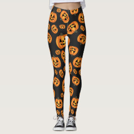 Gelukkige Pompoen Gezicht Halloween Leggings