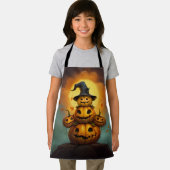 Gelukkige pompoen monsters schattig Halloween Schort (Insitu)