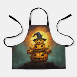 Gelukkige pompoen monsters schattig Halloween Schort