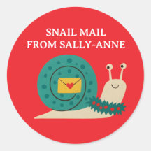 Gelukkige post in envelop sticker set