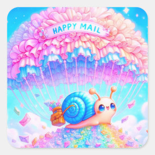 Gelukkige post Slakkenpost Stickers