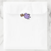 Gelukkige post vogel ronde sticker (Tas)