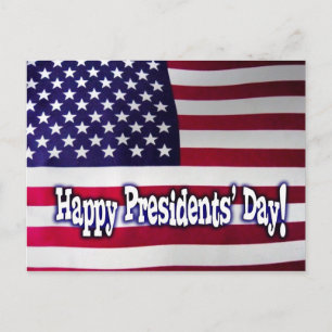 Gelukkige Presidentendag Amerikaanse Vlag Postkaar Briefkaart
