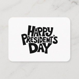 Gelukkige President's Day Classic Visitekaartje