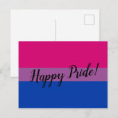 Gelukkige Pride Biseksuele Vlag Briefkaart (Voorkant / Achterkant)