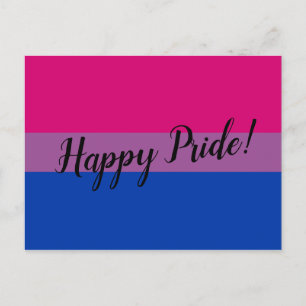 Gelukkige Pride Biseksuele Vlag Briefkaart