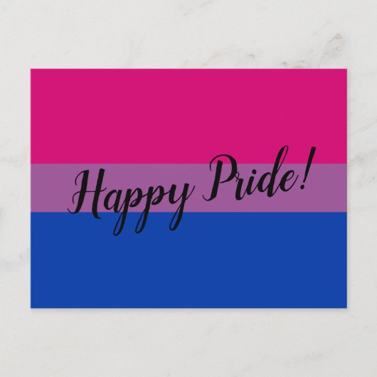 Gelukkige Pride Biseksuele Vlag Briefkaart (Voorkant)