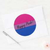 Gelukkige Pride Biseksuele Vlag Ronde Sticker (Envelop)