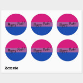 Gelukkige Pride Biseksuele Vlag Ronde Sticker (Vel)