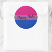 Gelukkige Pride Biseksuele Vlag Ronde Sticker (Tas)