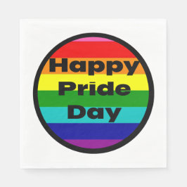 Gelukkige Pride Dag Regenboog LGBTQ Feestbenodigdh Servet