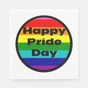 Gelukkige Pride Dag Regenboog LGBTQ Feestbenodigdh Servet