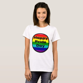 Gelukkige Pride Dag Regenboog LGBTQ Viering T-shirt