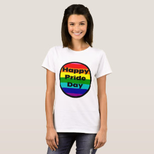 Gelukkige Pride Dag Regenboog LGBTQ Viering T-shirt